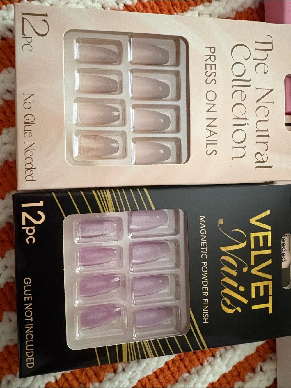 Pink Press-On Nails - Neutral & Pink Designs